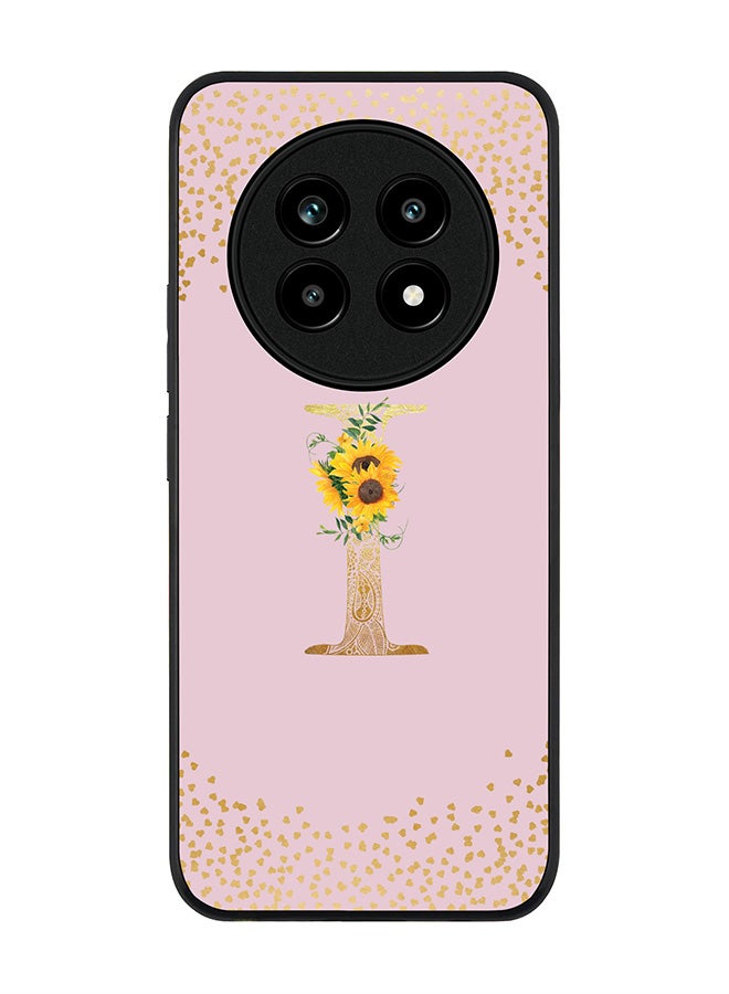 For Realme 13 Pro / 13 Pro+ Case,Slim fit Camera Protection, Shockproof Thin Phone cover  - Custom Floral Monogram - I  (Pink )